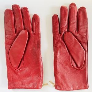 Banana Republic Red Leather Gloves